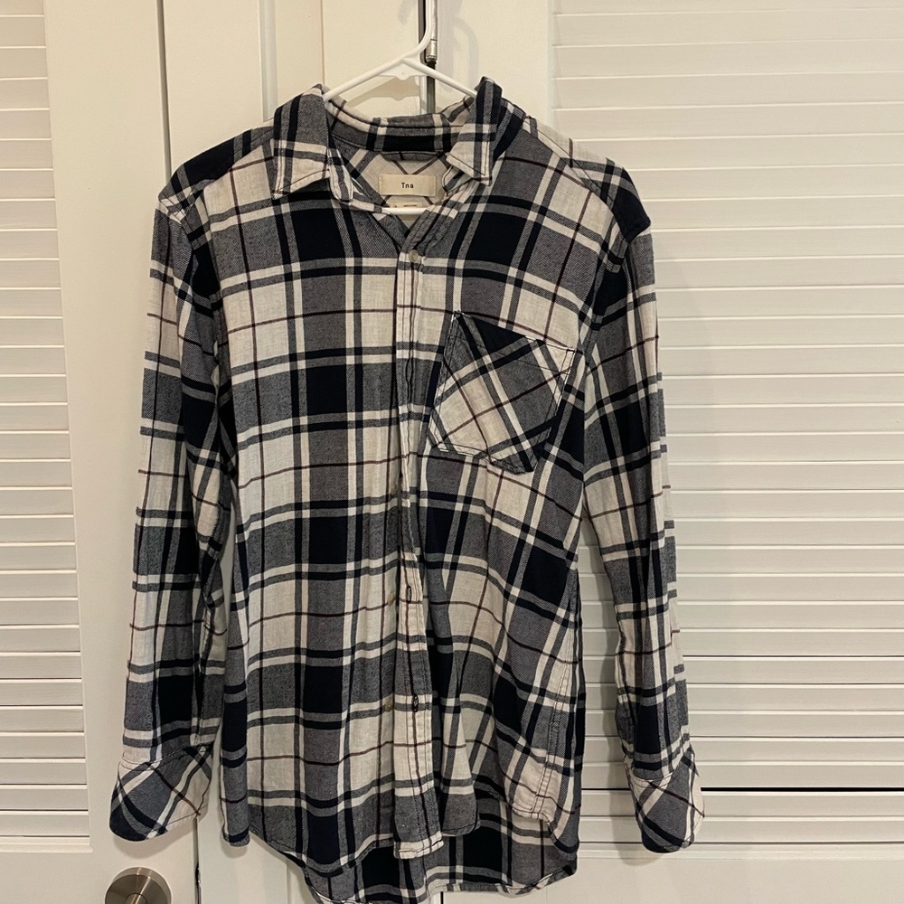 Aritzia TNA plaid flannel shirt